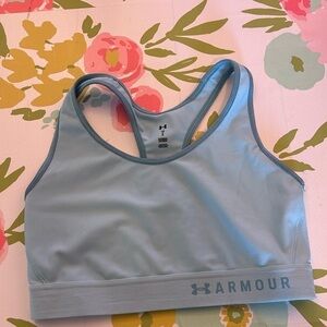 Under Armour, ladies, two-tone blue sports bra, large